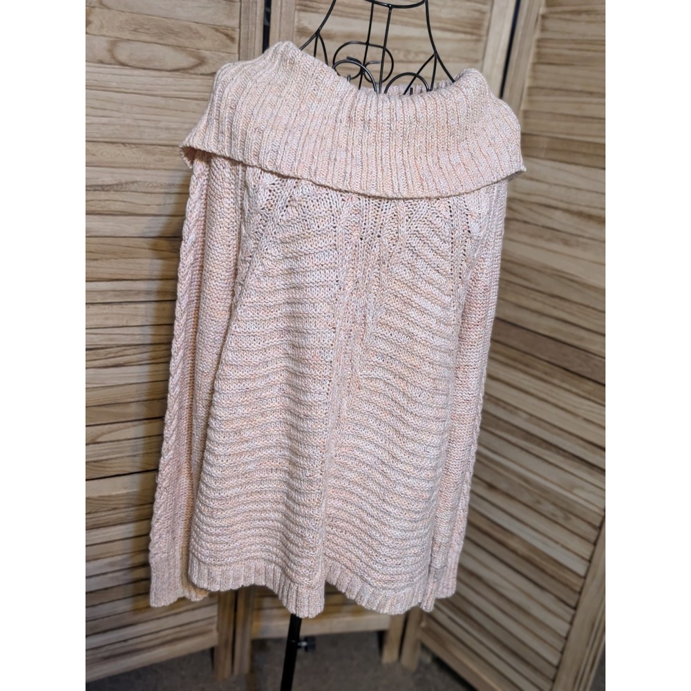 Soho Pink Knit Sweater XLarge Chunky Cozy